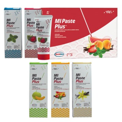 BOX of 10 pack - GC MI Paste Plus Topical Tooth Crème (Sodium Fluoride)