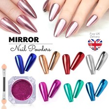 Mirror Nail Chrome Powder Metallic Colours Aurora Nails Shimmer Unicorn Pigment