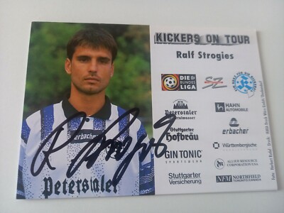 Signed Postcard Ralf Strogies Stuttgart Kickers NEW