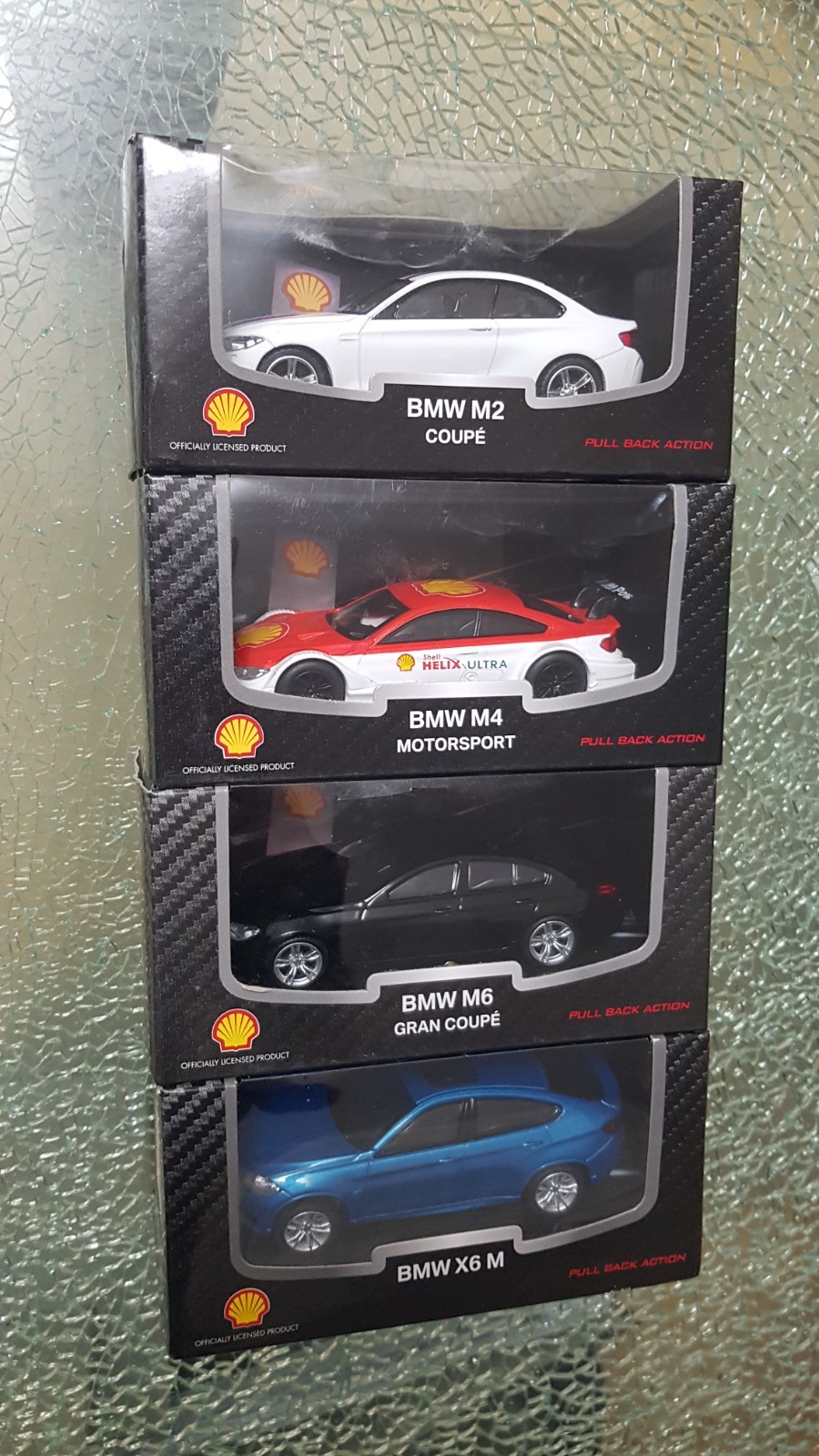 4 x SHELL Sammler BMW M2 Coupe M4 M6 XM6 Modellautos Sammlerautos in OVP
