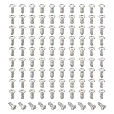 #2-56x3/16\'' Stainless Steel 304 18-8 Round Head Screws, 100Pcs General Purpose