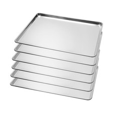 BIEAMA 6 Pack Full Size Baking Sheet Pan 6PACK 26"×18", Silver
