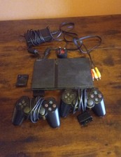 Sony PlayStation 2 Slim Console Black PAL With Controllers (Console Working)