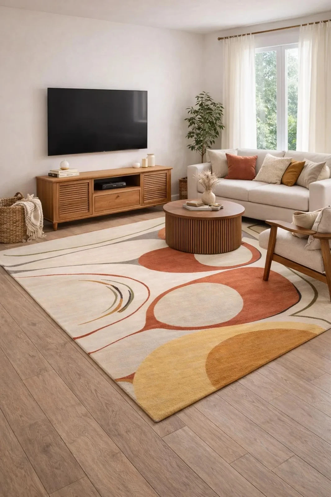 Modern art rug for your home Abstract Hand-Tufted Rug – Contemporary 8x10 5x7