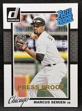 2014 Panini Donruss Rated Rookie Press Proof Gold #243 Marcus Semien #68/99 Sox