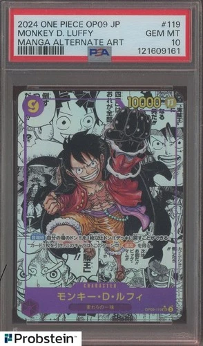 2024 One Piece OP09 JPN Manga Alternate Art #119 Monkey D. Luffy PSA 10 GEM MINT
