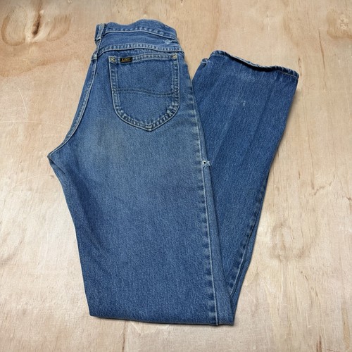 Vintage 70s Lee Riders Talon Zip Jeans Union Made in USA Medium wash 24”x32”