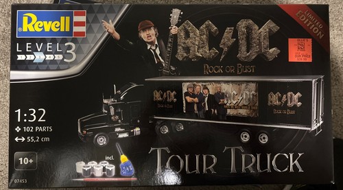 Revell 07453 Ac/dc Rock Band Tour Lorry Truck & Trailer Model Gift Set 1 32