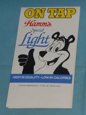 original HAMM'S SPECIAL LIGHT BEER table tent bar counter display sign