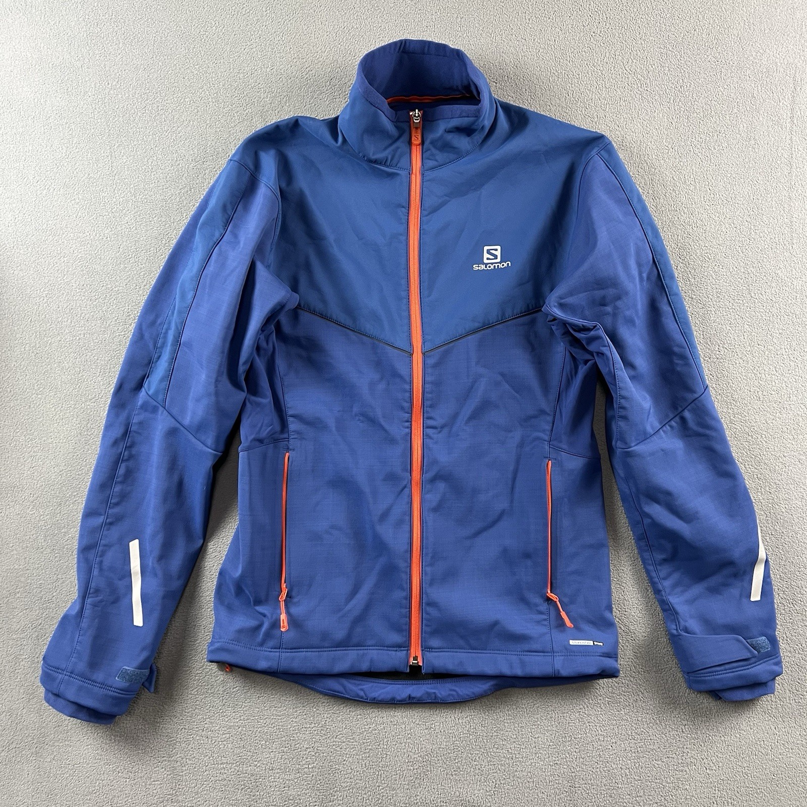 Salomon Giacca Uomo Blu Medio Pulse Softshell Full Zip Foderata Outdoor
