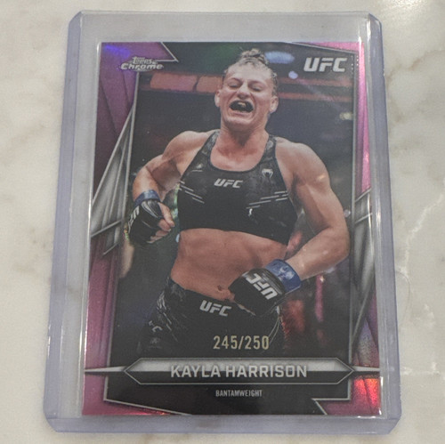 Topps 2026 Chrome UFC Kayla Harrison #55 Pink Refractor Serial #/250