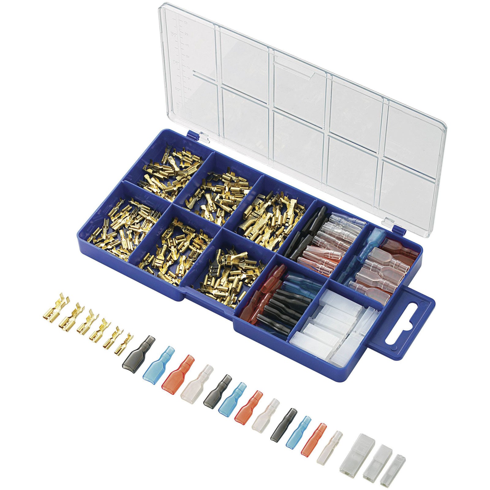 TruComponents Crimp set 0.104mm² 2.5mm² Clear/Black/Red/Blue 260 pc(s)