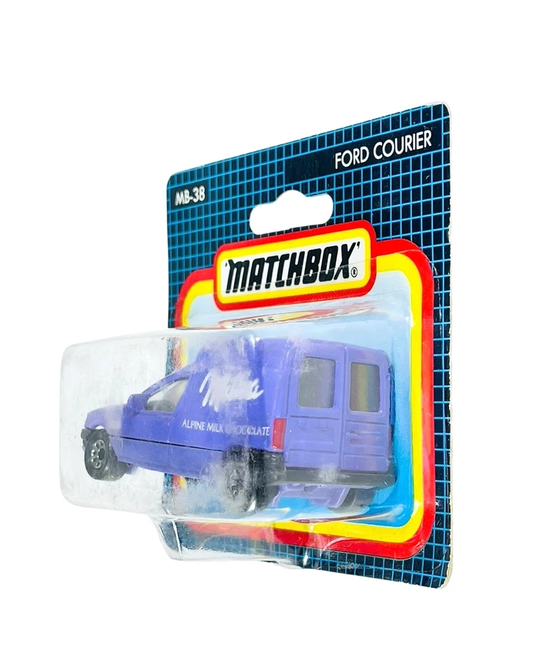Matchbox Superfast MB-38 Milka Alpine Chocolate Ford Courier - Blue Grid Card - Image 4 of 4