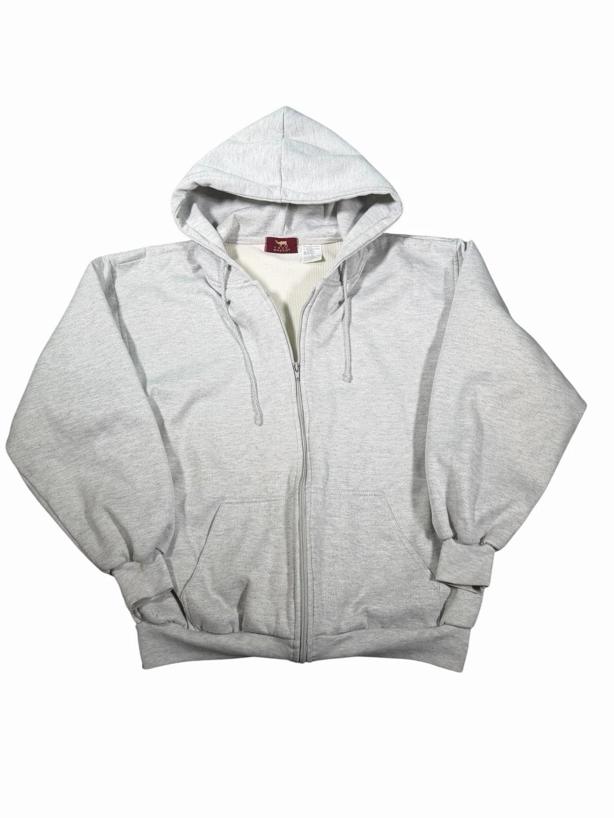 Vintage 1990s True Breed Waffle Lined Light Gray Hoodie Size Medium
Opens in a new window or tab