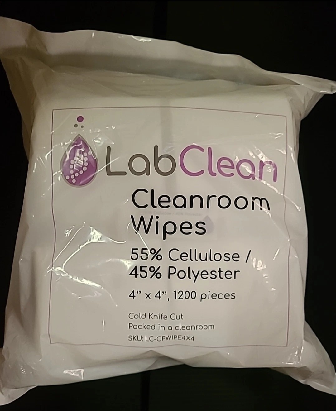 Labclean Cleanroom Wipes 4&Quot;X4&Quot; – 55% Cellulose/45% Polyester – Full Case (10...