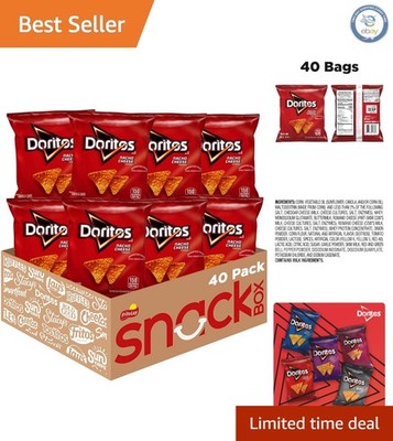 Satisfy Your Cravings: 40 Count Nacho Cheese Tortilla Chips - Shareable Snack