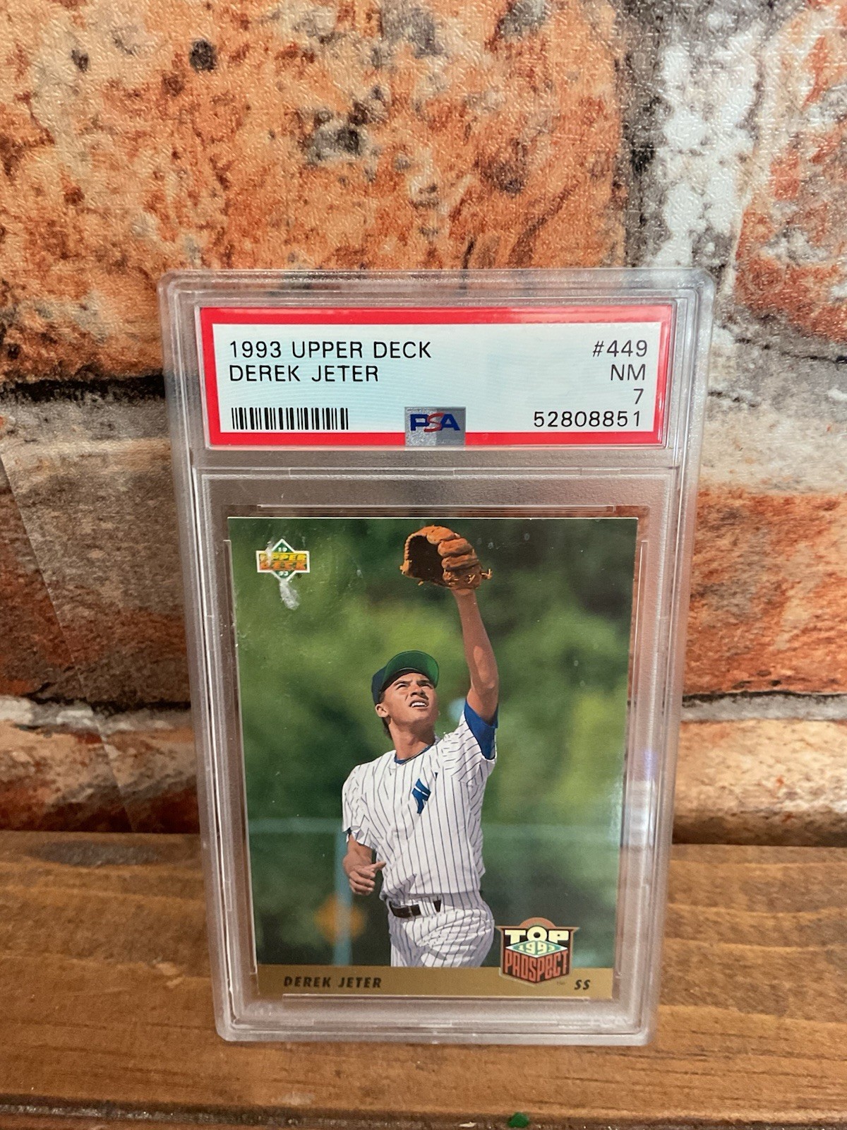 1993 Upper deck Derek Jeter PSA Graded 7 baseball Card view 7