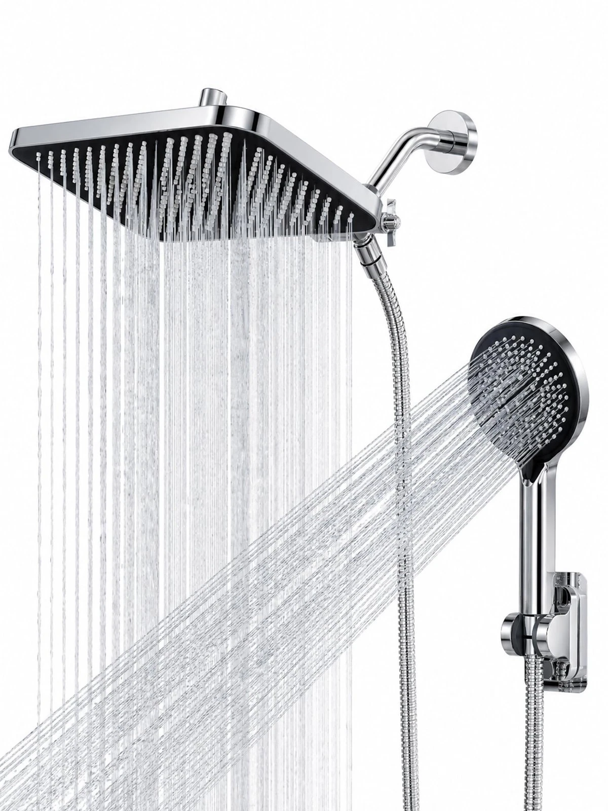 Shower head 8'’ High Pressure Rainfall/Handheld Shower Combo with Extension A...