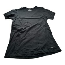 Calvin Klein Classic Fit Black T Shirt With Logo On Front - Size Small Unisex
