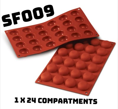 Silikomart SF009 Silicone Mold Pomponette (24 Compartments) New Free Ship QTY-1 
