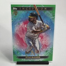 Kyle McCann 2024 Topps Inception Rookie Oakland A’s RC Green Parallel NM Card. rookie card picture
