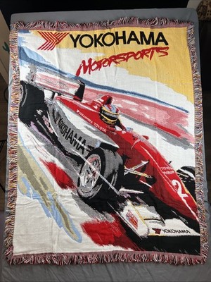 Vintage Yokohama Motorsports Blanket The Northwest Company 43x55 USA Racing