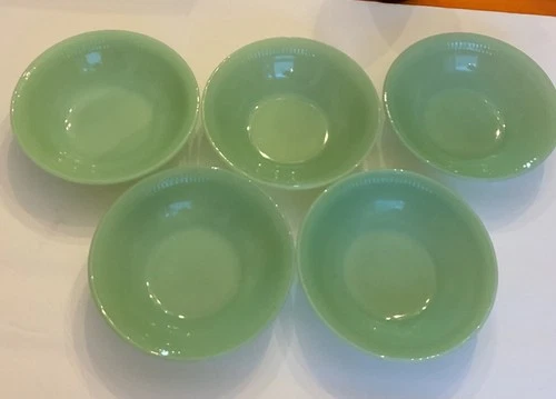 4 Fire King Jadeite Fruit Bowls