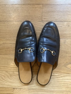Gucci black leather Princeton slipper Slides / loafers
