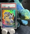 1999 Topps Pokemon TV #9 Blastoise Rainbow Foil Blue Logo PSA 6