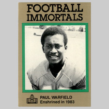 Paul Warfield #123 1985 Football Immortals Cleveland Browns Football Card NFL