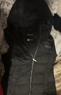 Marmot Men's Black Full Zip Hooded Down Puffer Jacket Logo Size M