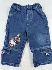 Baby Snoopy Vintage Children's Jeans 12 Months Blue 100 Cotton Cartoon