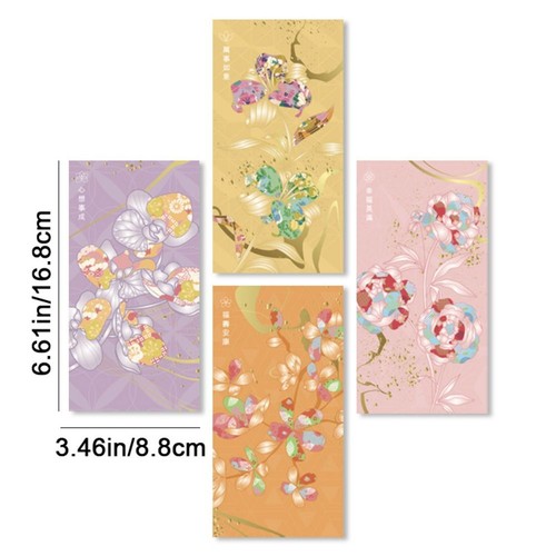 4Pcs Chinese Style Chinese New Year Red Envelopes Money Packet Spring Festival - Picture 2 of 7