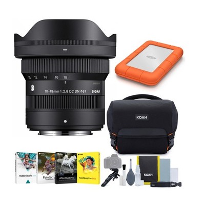 Sigma 10 to 18mm F2.8 DC DN Contemporary Lens for X Mount with Hard Drive Bundle