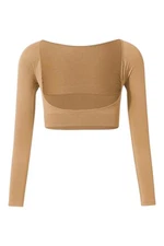 Rhonda Shear Women's 4-Way Stretch Seamless Arm Shaper Suntan