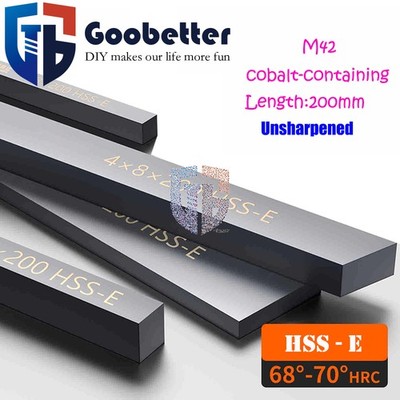 HSS-E Steel Flat Bar Strip  M42 cobalt Metal Plate 200mm Long Lathe Turning Tool