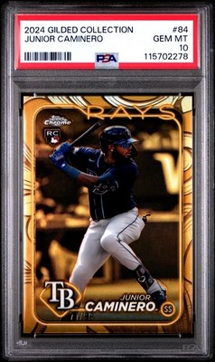 2024 TOPPS GILDED COLL #84 JUNIOR CAMINERO 71/99 PSA 10