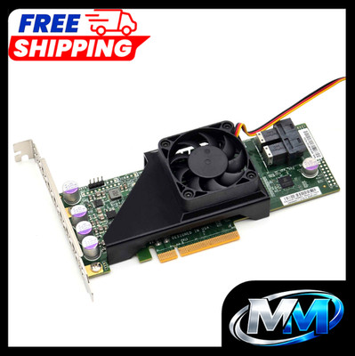Supermicro AOC-S3008L-L8E (9300-8i) 50mm Cooling Fan Included + Shroud Cooler