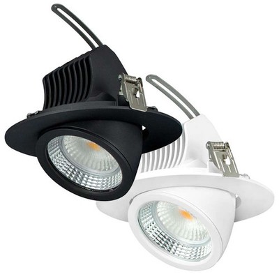 ROLUX Serie DF7200x LED Profi-Deckeneinbauleuchten, Alu, 230V~, 150/170/200mm
