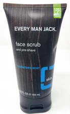 Every Man Jack Face Invigorating Scrub and Pre Shave Signature Mint 5oz