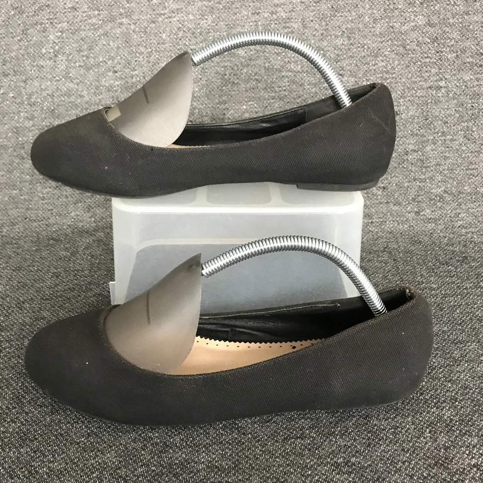 Zapatos planos informales cómodos sin cordones de ballet de lona negros TORRID para mujer talla 12 Foto 2 de 4
