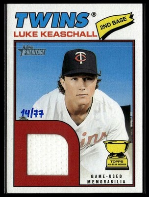 2026 Topps Heritage #ROR-LK Luke Keaschall Real Ones Relics Red #/77
