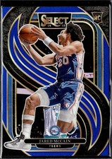 2024-25 Panini Select #184 Jared McCain Blue Prizm Rookie Philadelphia 76ers
