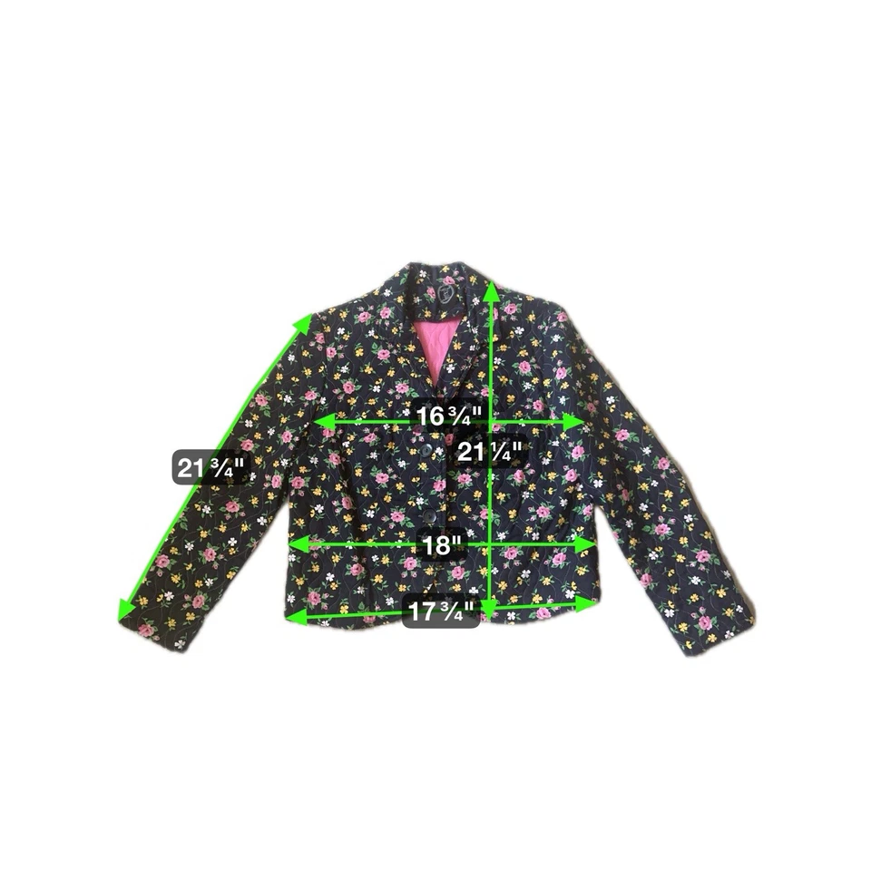 Vintage 1960s Urchin California Floral Skirt Suit – Size 0–2 Romantic Feminine - Image 3 of 4