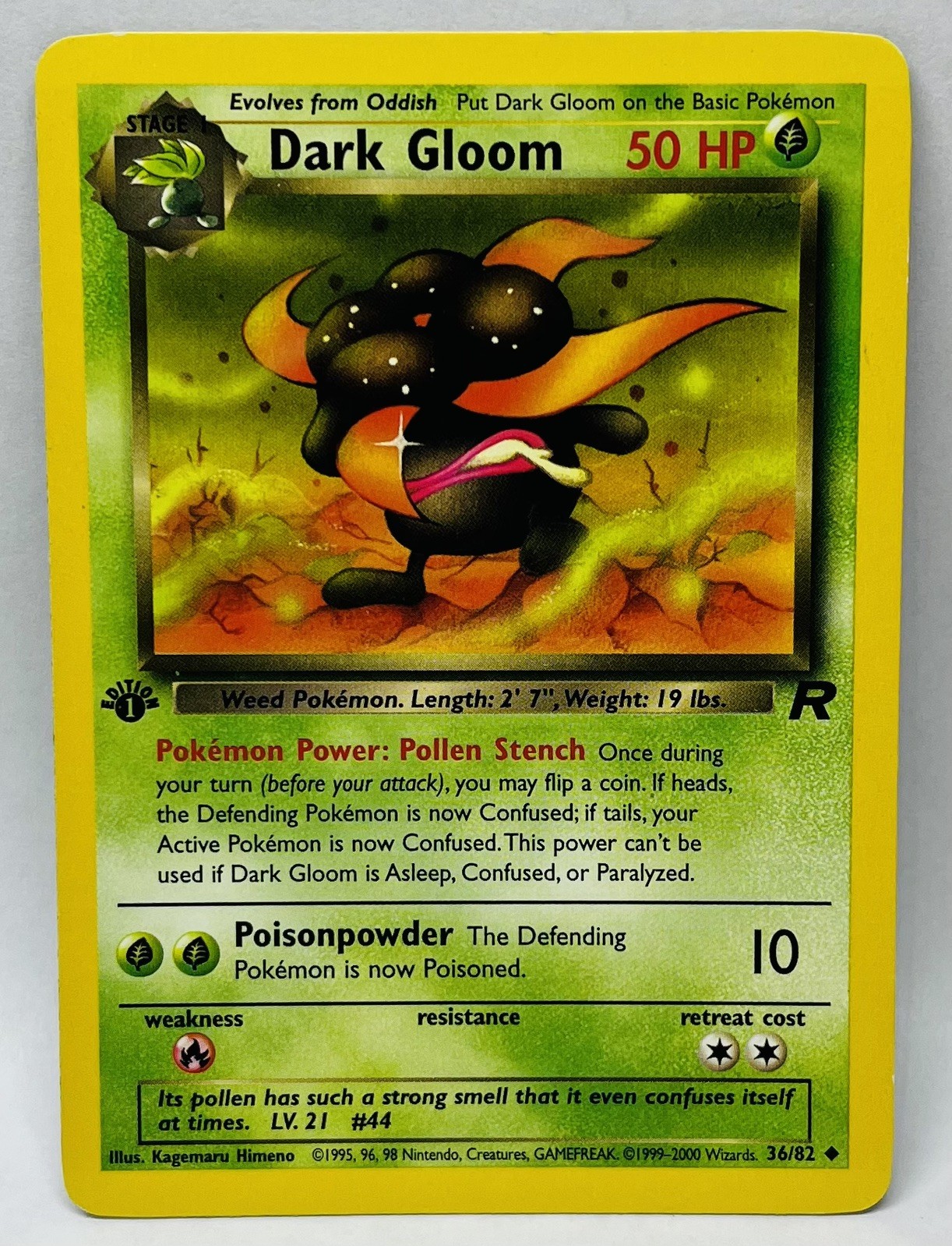 Pokemon Dark Gloom 36/82 - NM Uncommon - 1st Edition Team Rocket 2000 WotC