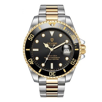 TEVISE Mens Automatic Mechanical Stainless Steel Watch Waterproof Luminous ESFE