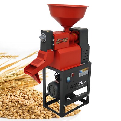 220V Rice Millet Peeler Farm Rice Milling Sheller Millet Grain Rice Huller