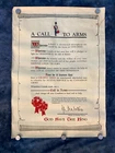 Authentic 1941 WW2 Canada Call to Arms Army Military Poster Vintage Recruitment