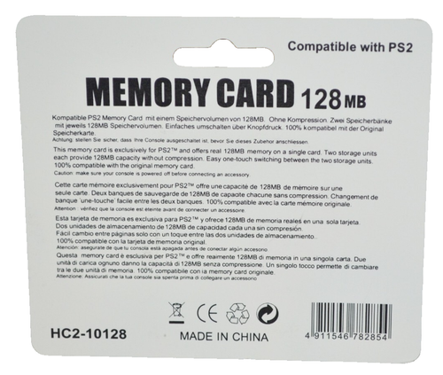 Sony PlayStation 2 PS2 128MB Memory Card Black Data Saves Game Console System🔥 - Picture 2 of 2