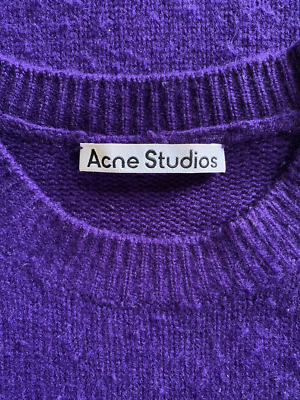 ACNE Studios Peele Pilled Cashmere Sweater Deep Purple ACNE Studios Peele Pilled Cashmere Sweater Deep Purple